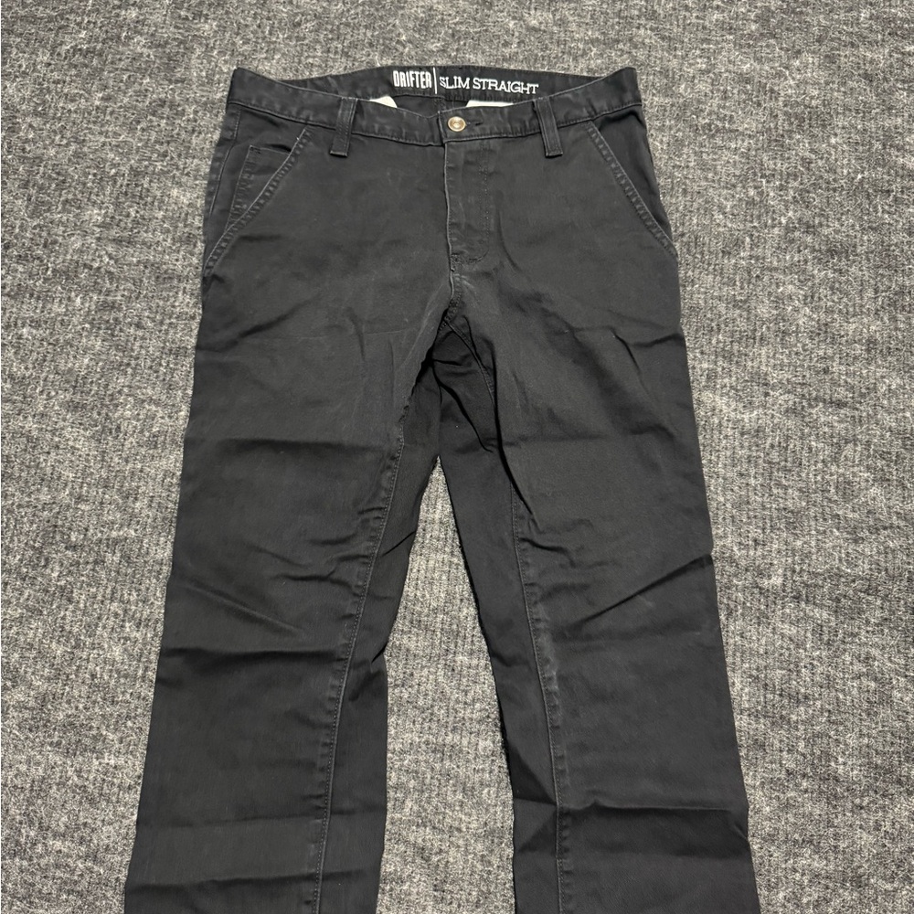 Drifter Slim Straight Men's Black Chinos